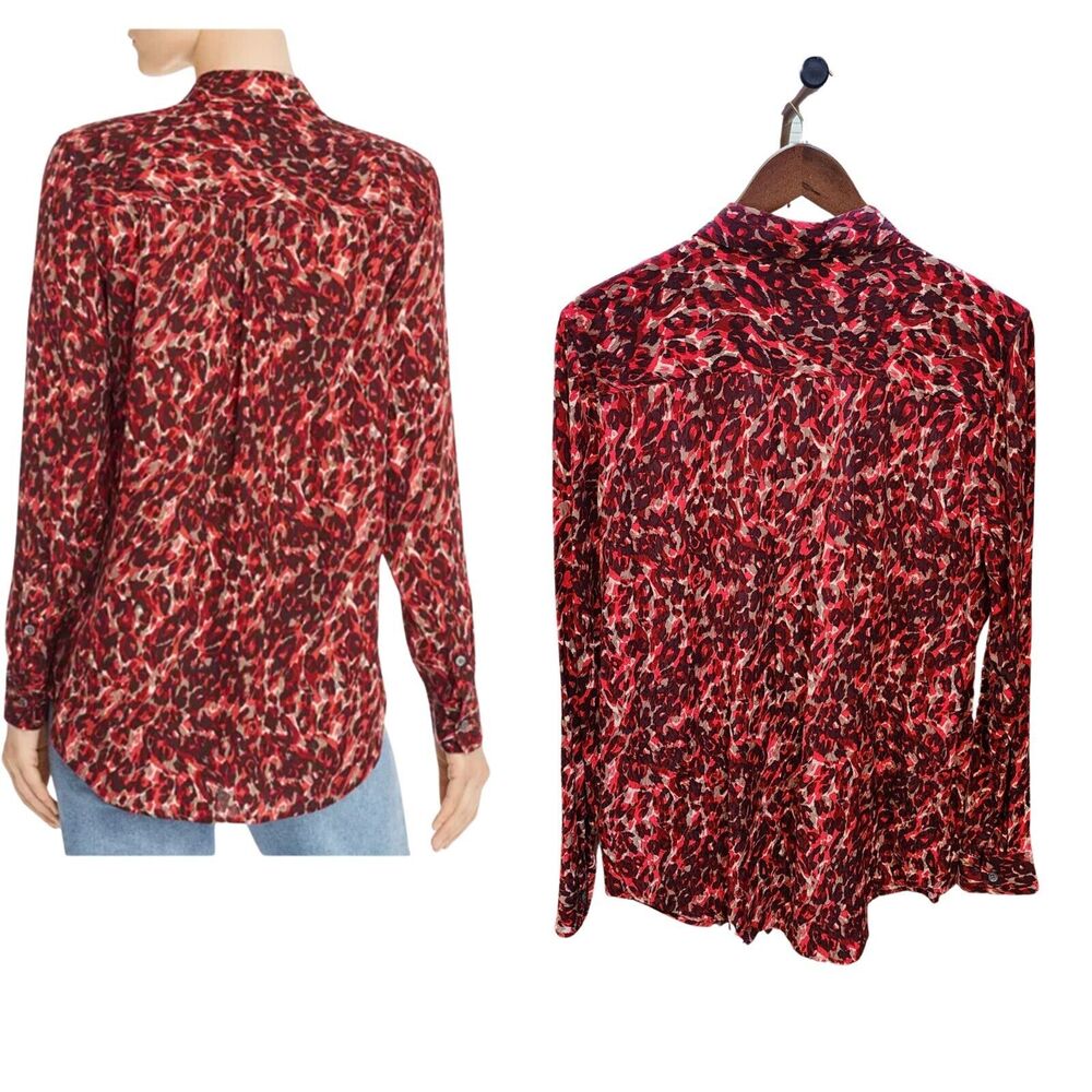 Equipment Red and Black Blouse - Picture 3 of 12